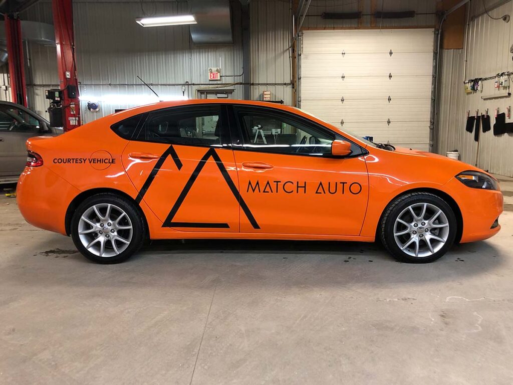 Orange Business Car